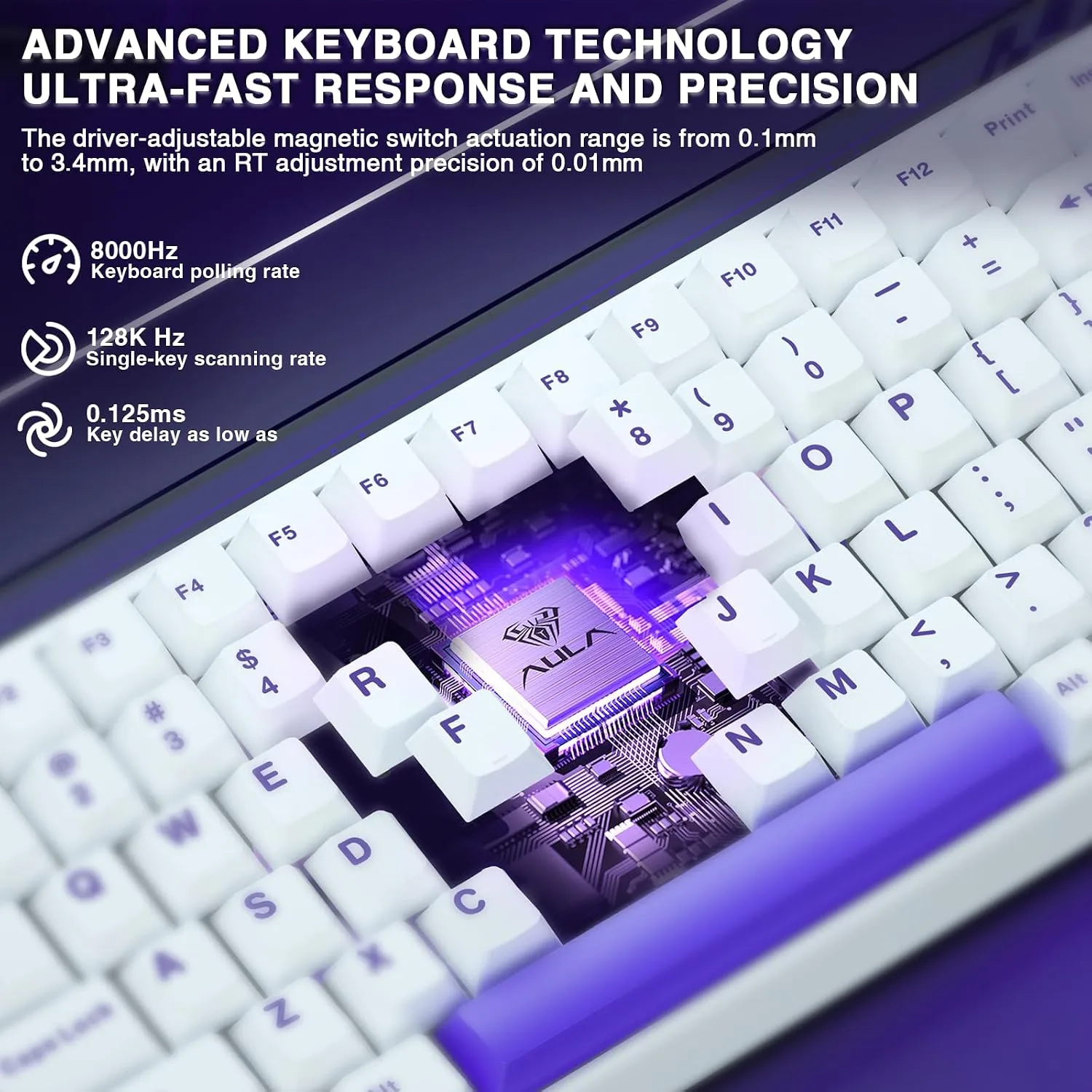 Aula Hero 84 Hall Effect Magnetic Switch Wired Mechanical Gaming Keyboard