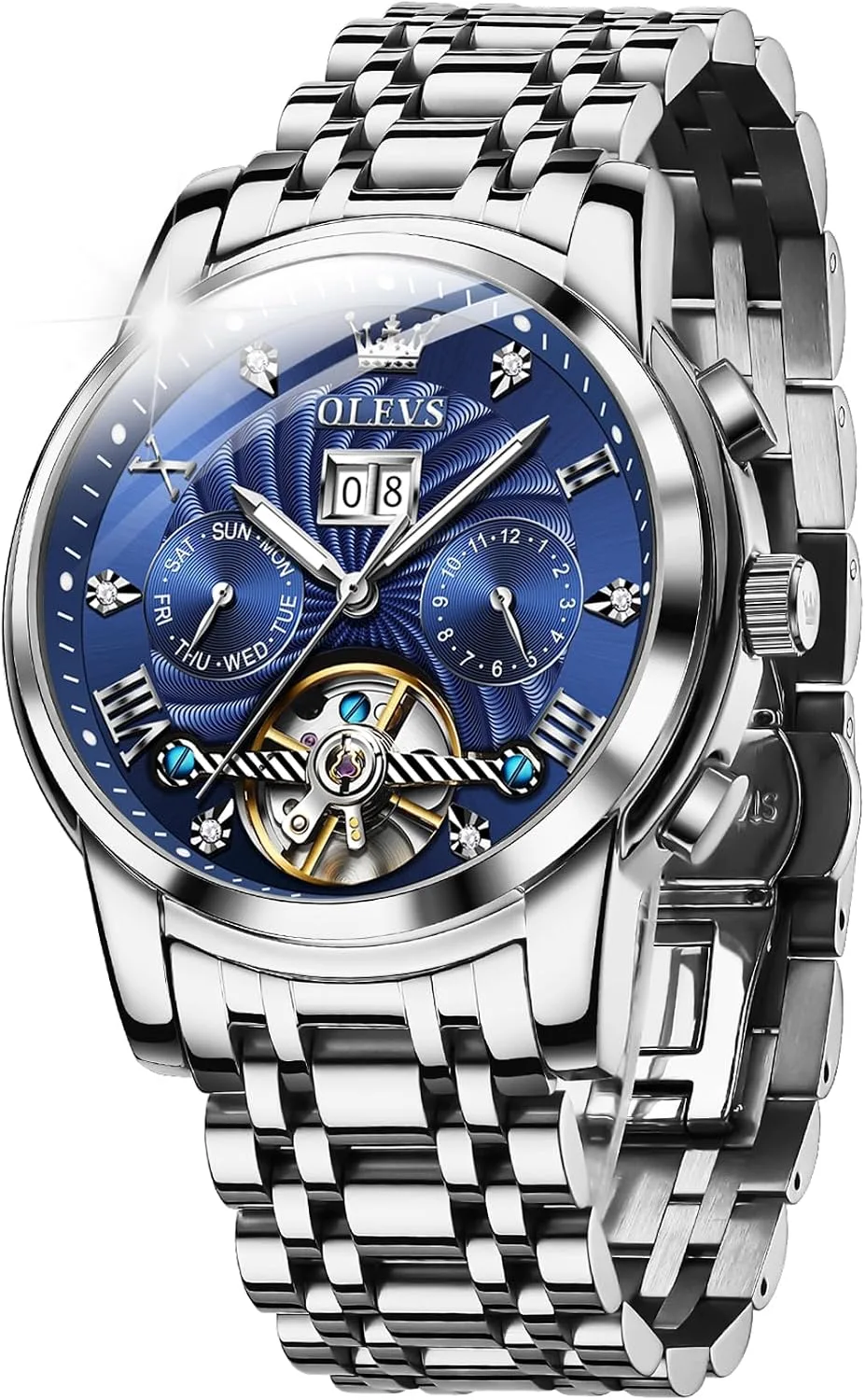OLEVS Automatic Gold Watches for Men Luxury Classic Stainless Steel