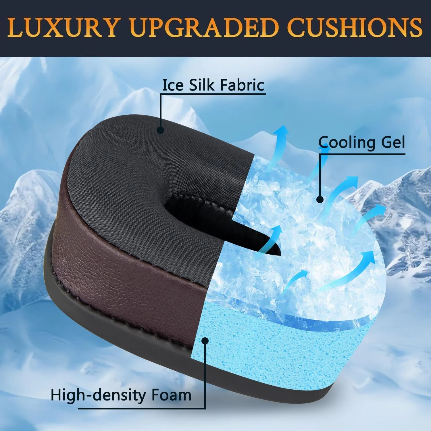 SOULWIT Cooling Earpads for Marshall Major I/II/III/IV/V - Dark Coffee