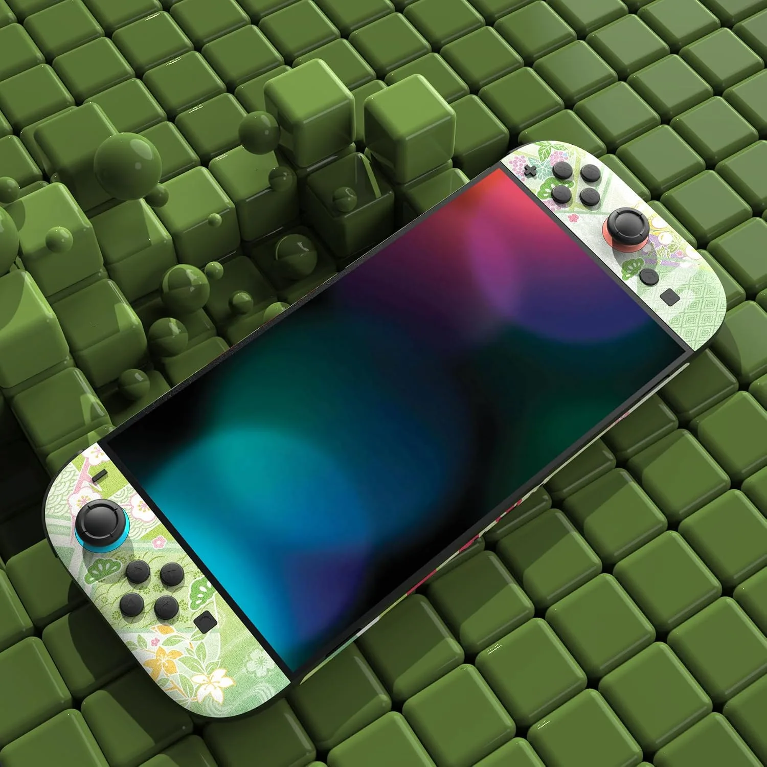 PlayVital for Nintendo Switch 2 Skin Full Set (2-Pack) - Protective Vinyl Decal Stickers for Switch 2 Console, Joycons, Handle Grips & Dock | No Residue, Anti-Scratch - Wishing Shrine