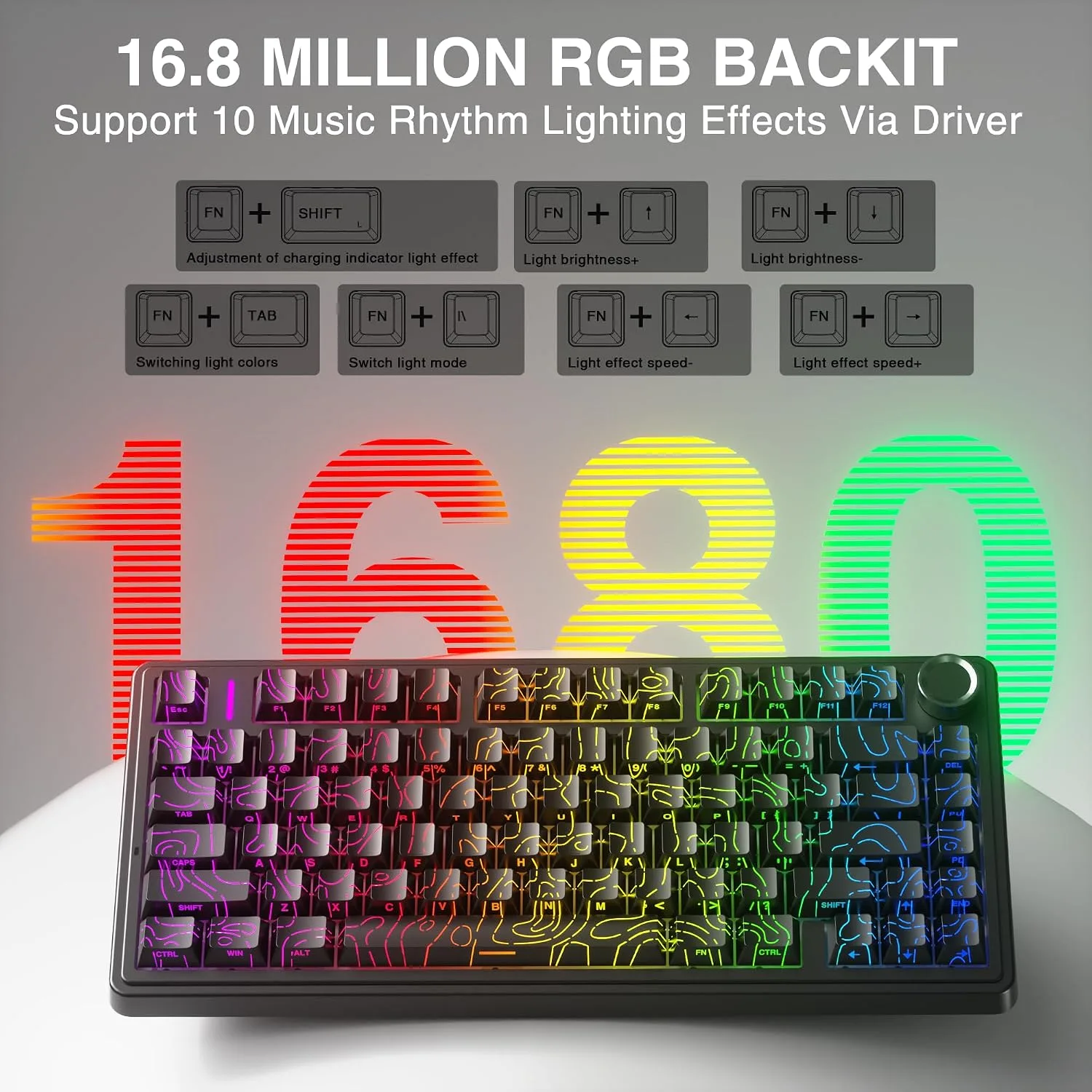 Aula F75 HE Wireless Gaming Keyboard Hall Effect Magnetic Switch Keyboard