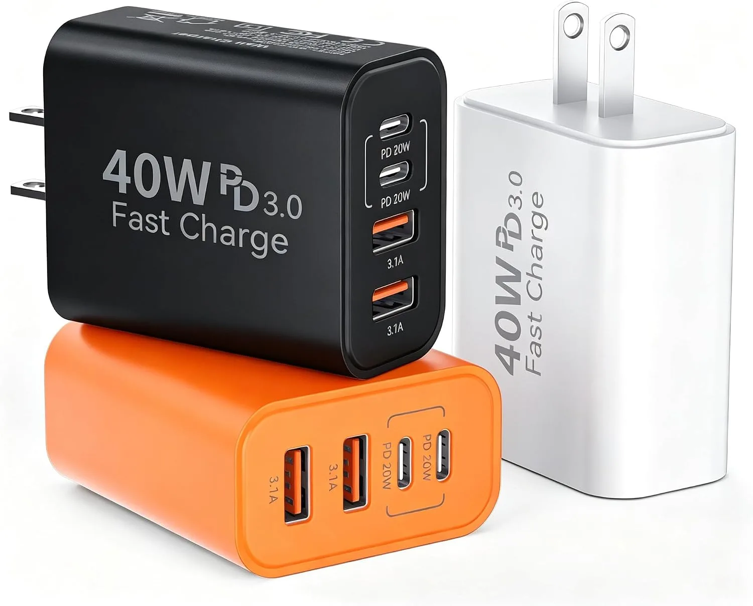 USB C Wall Charger Block, 40W USB Type C iPhone Charger Fast Charging Block