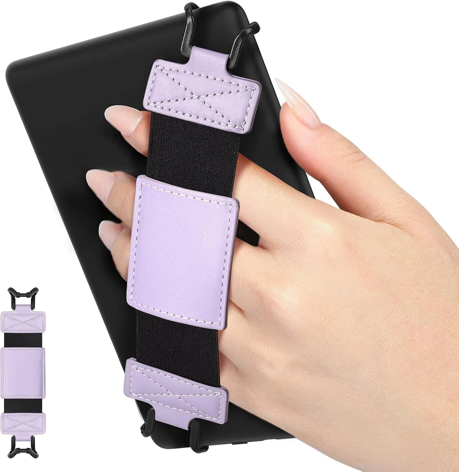 MoKo Soft Hand Strap for 6-8" Kindle eReaders Fire Tablet, Taro Purple