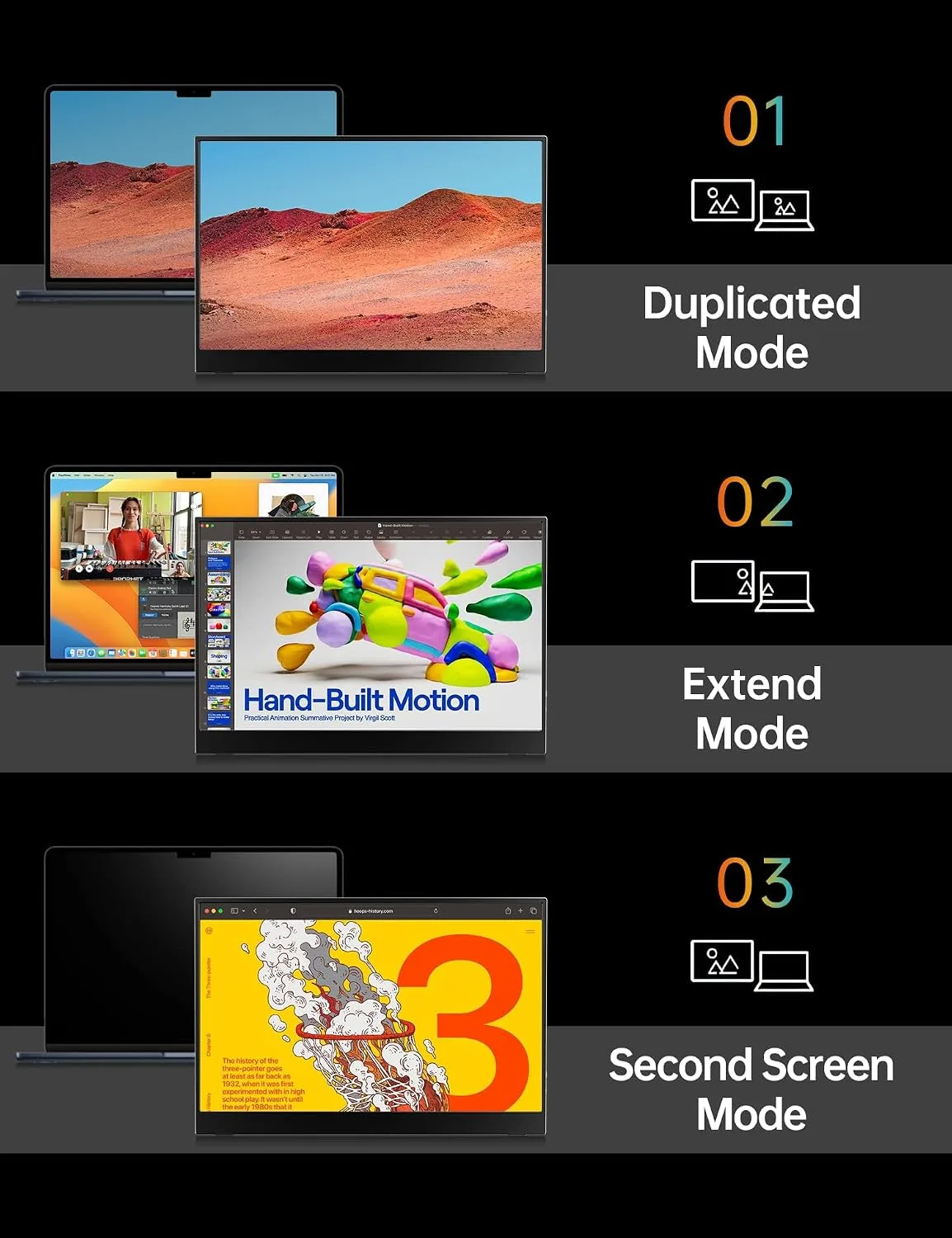 VILVA 15.6" FHD IPS USB-C HDMI Portable Monitor