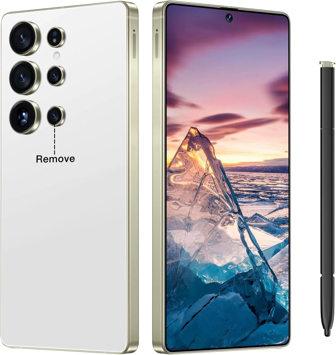 I25Ultra Unlocked Smartphone,16+512GB Unlocked Phone,6.9" HD+ Display,Built in Pen,Snapdragon 8 Gen3 7000mAh Dual Speakers 5G/Face ID/Fingerprint Lock/Dual SIM/GPS (White)