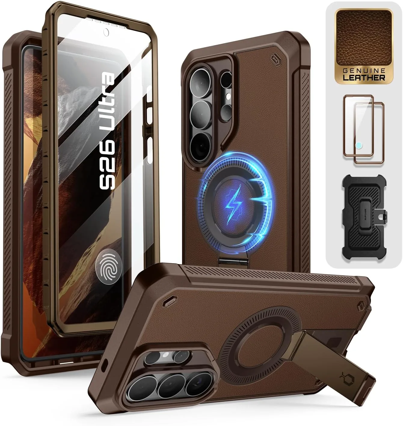 SUPCASE for Samsung Galaxy S26 Ultra Case with Built-in Stand, Brown