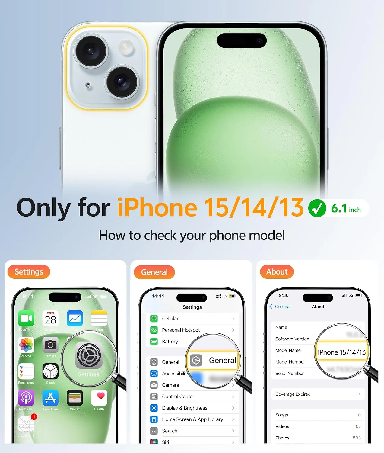 FNTCASE for iPhone 15/14/13 Case, Fit for Magsafe, Light Moss