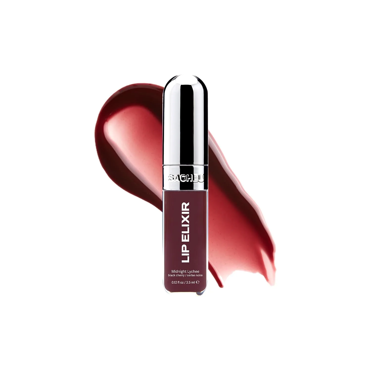 Sacheu Lip Elixir Hydrating Lip Gloss, Midnight Lychee