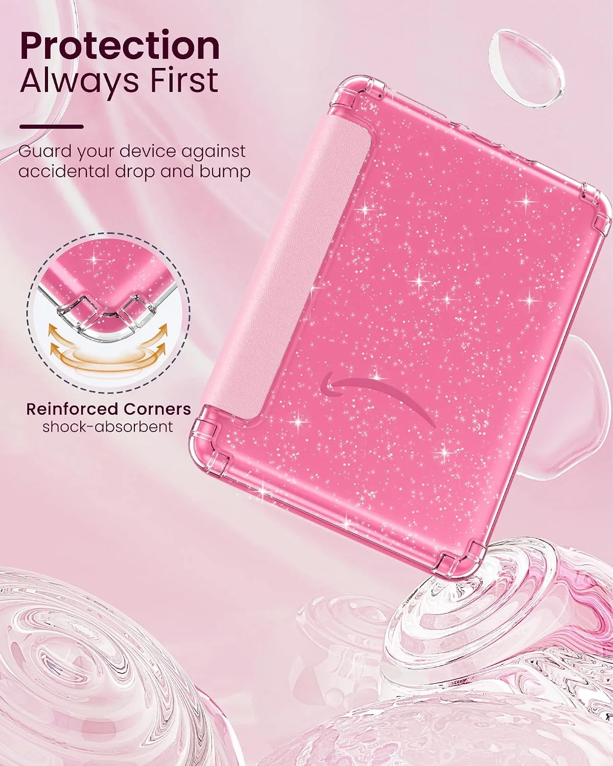 MoKo Case for 7" Kindle Paperwhite 12th Gen & Colorsoft 2024, Pink