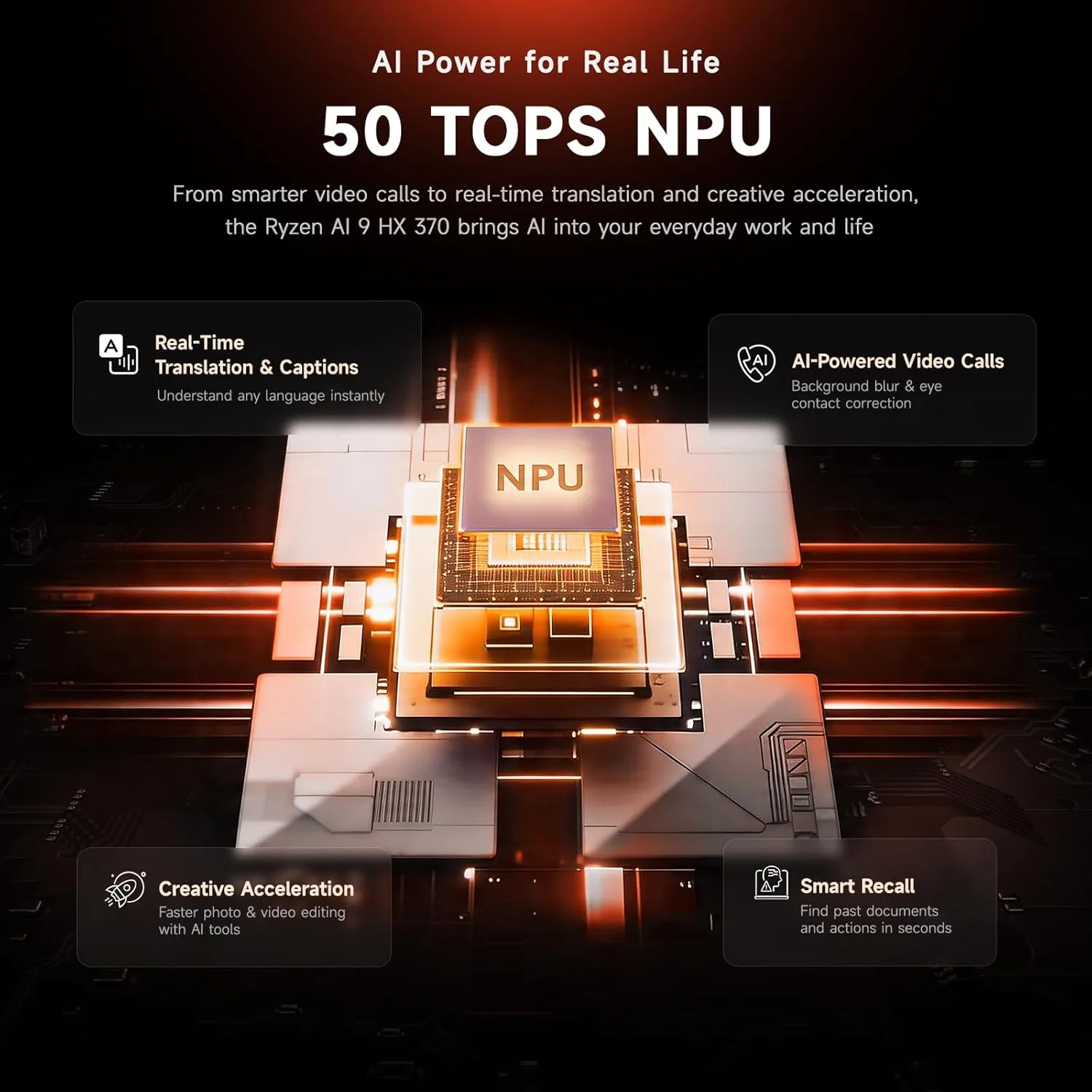 NIMO 17.3" AI Laptop, AMD Ryzen AI 9 HX 370, 64GB RAM, 2TB SSD