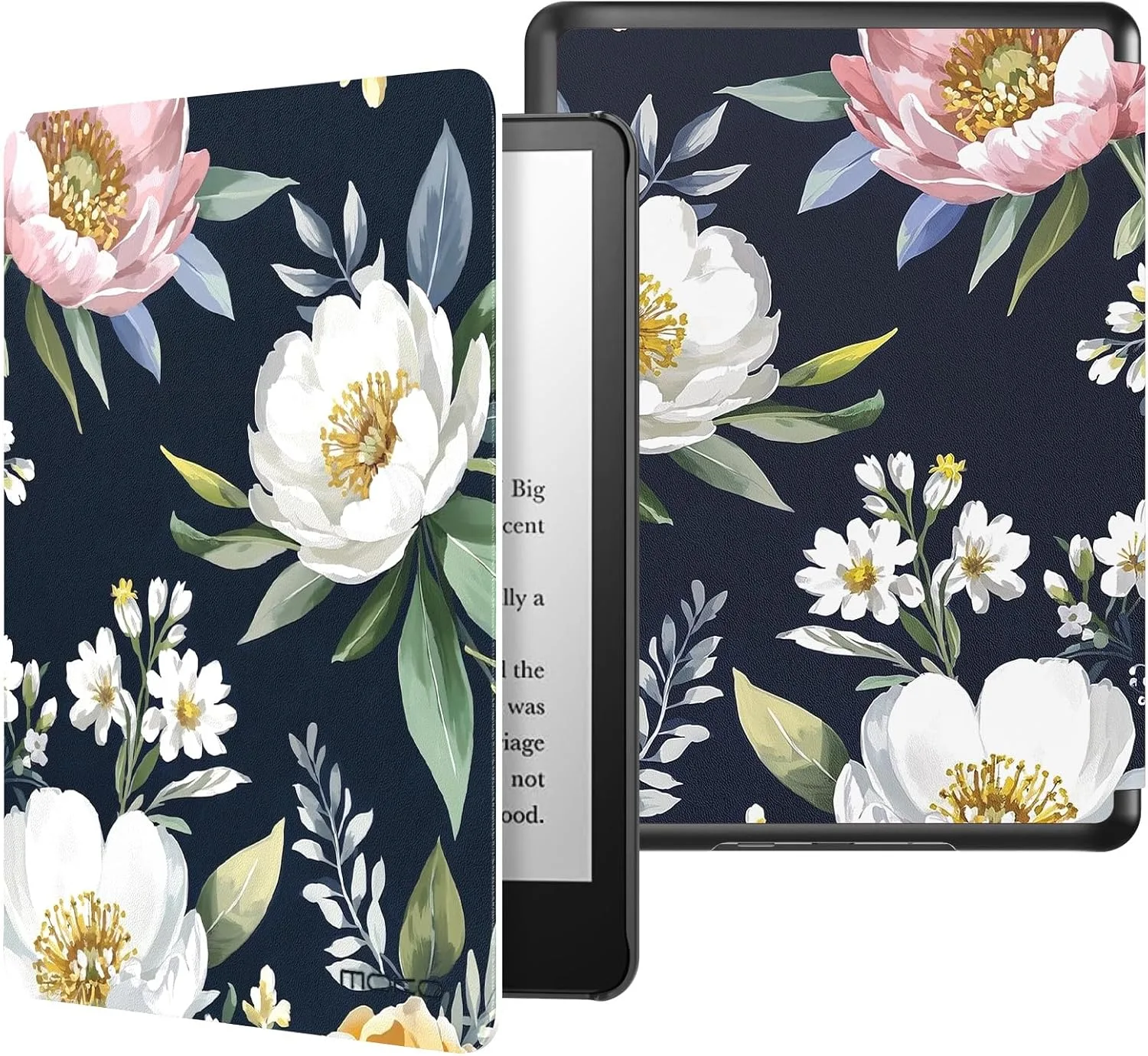 MoKo Case for 7" Kindle Paperwhite 12th Gen 2024/Colorsoft, Peonies