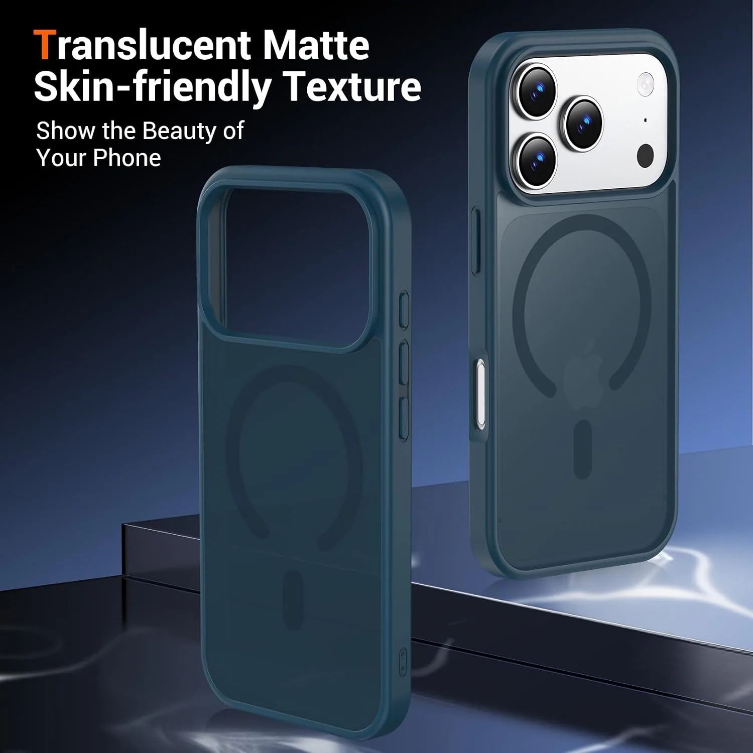Temdan for iPhone 18 Pro Max Case/iPhone 17 Pro Max Case, Dark Blue