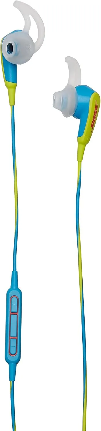 Bose SoundSport in-Ear Headphones for Apple Devices – Neon Blue, Sweat-Resistant, Inline Mic/Remote (Renewed)