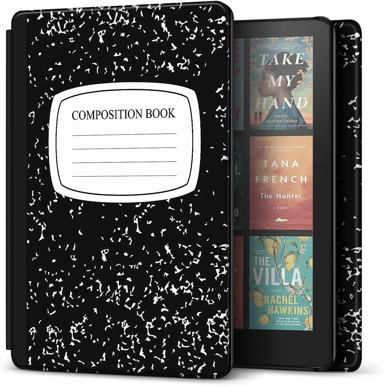 TNP Kindle Paperwhite 12th Gen Case Colorsoft 7-Inch Composition Book Black
