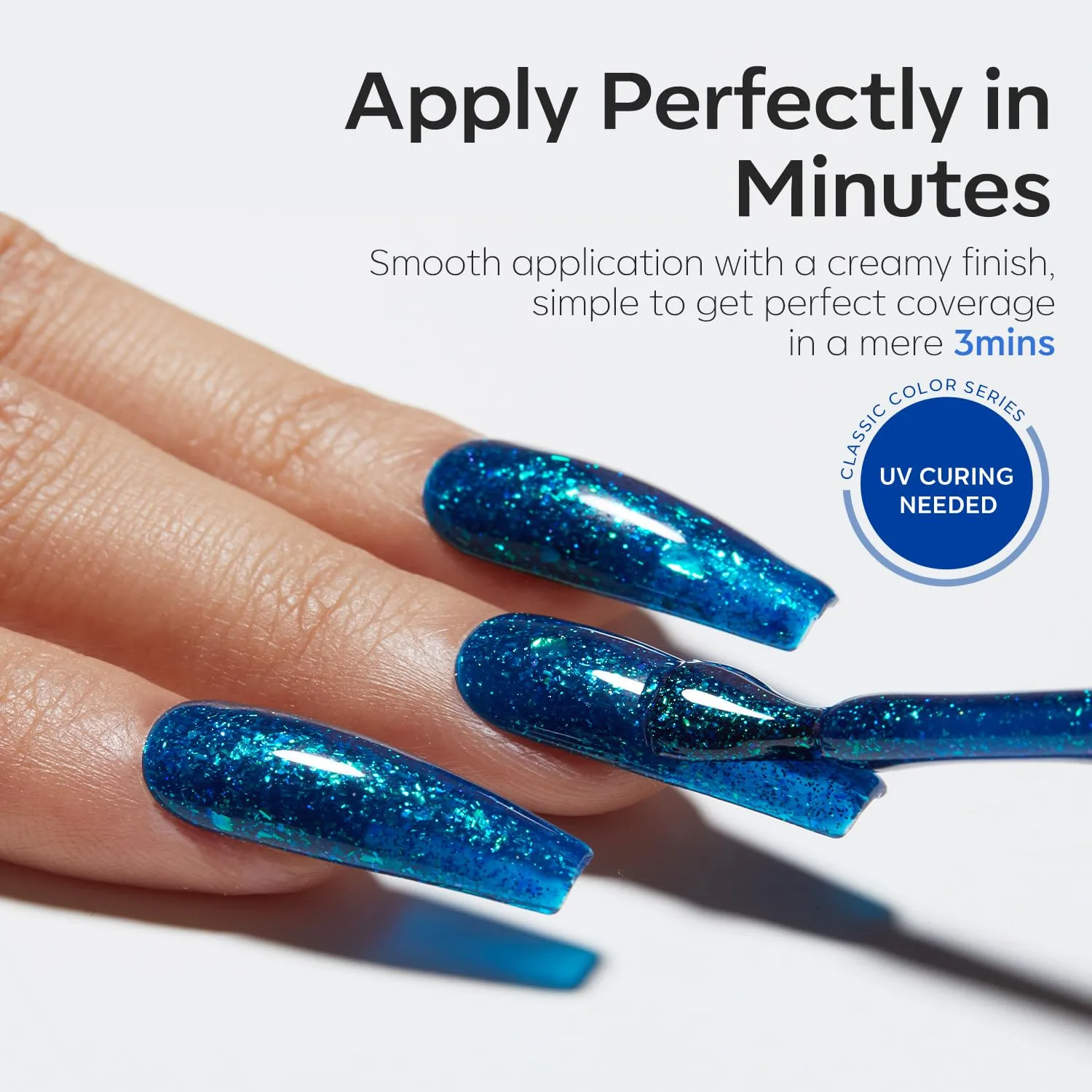 modelones Gel Nail Polish, 15 ML Chameleon Blue Gel Polish