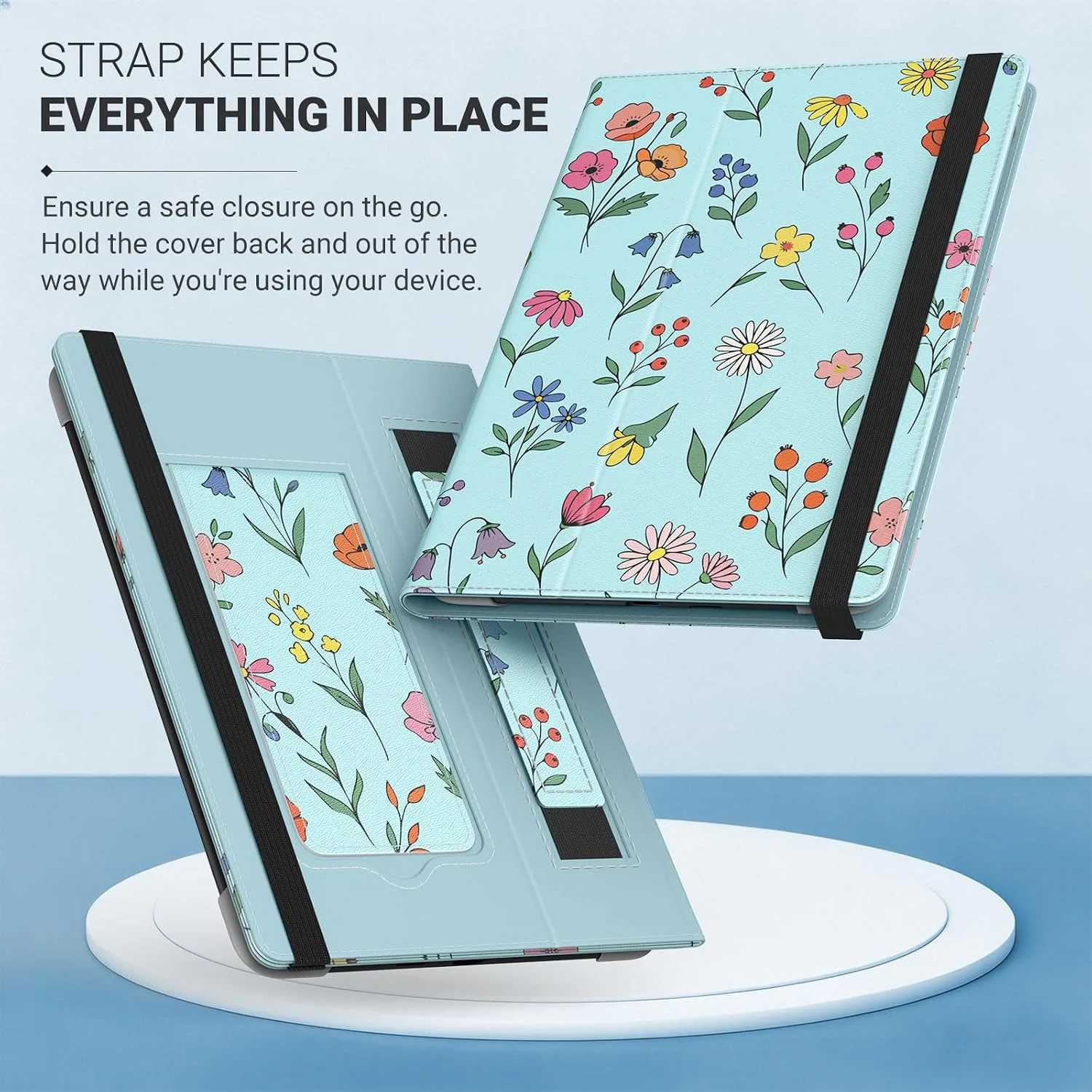 MoKo Universal Case for 6.8,7 Inch eReaders&Tablets,Blue Drawn