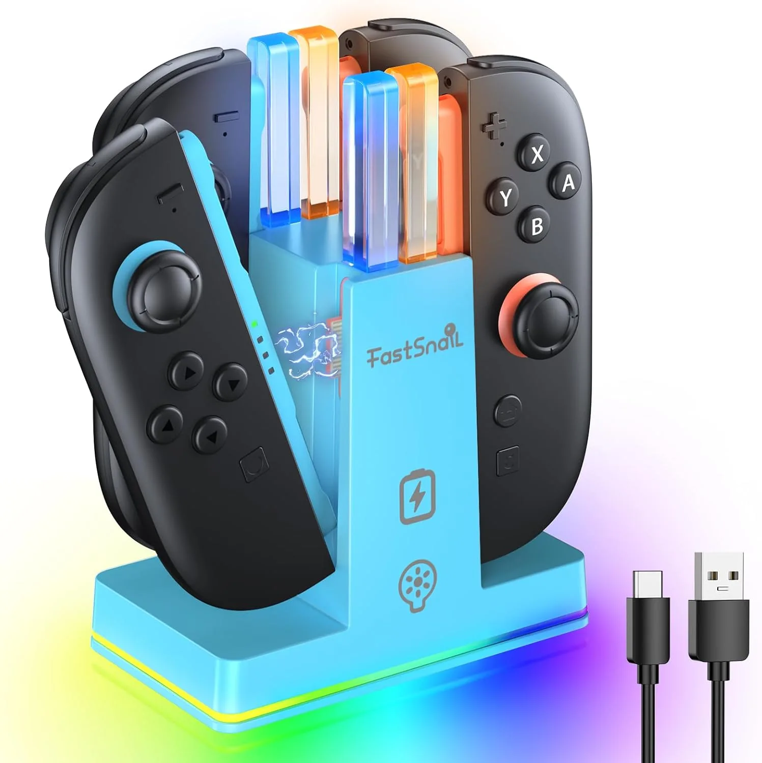 Base cargadora Fastsnail para controles Nintendo Switch 2 JoyCon