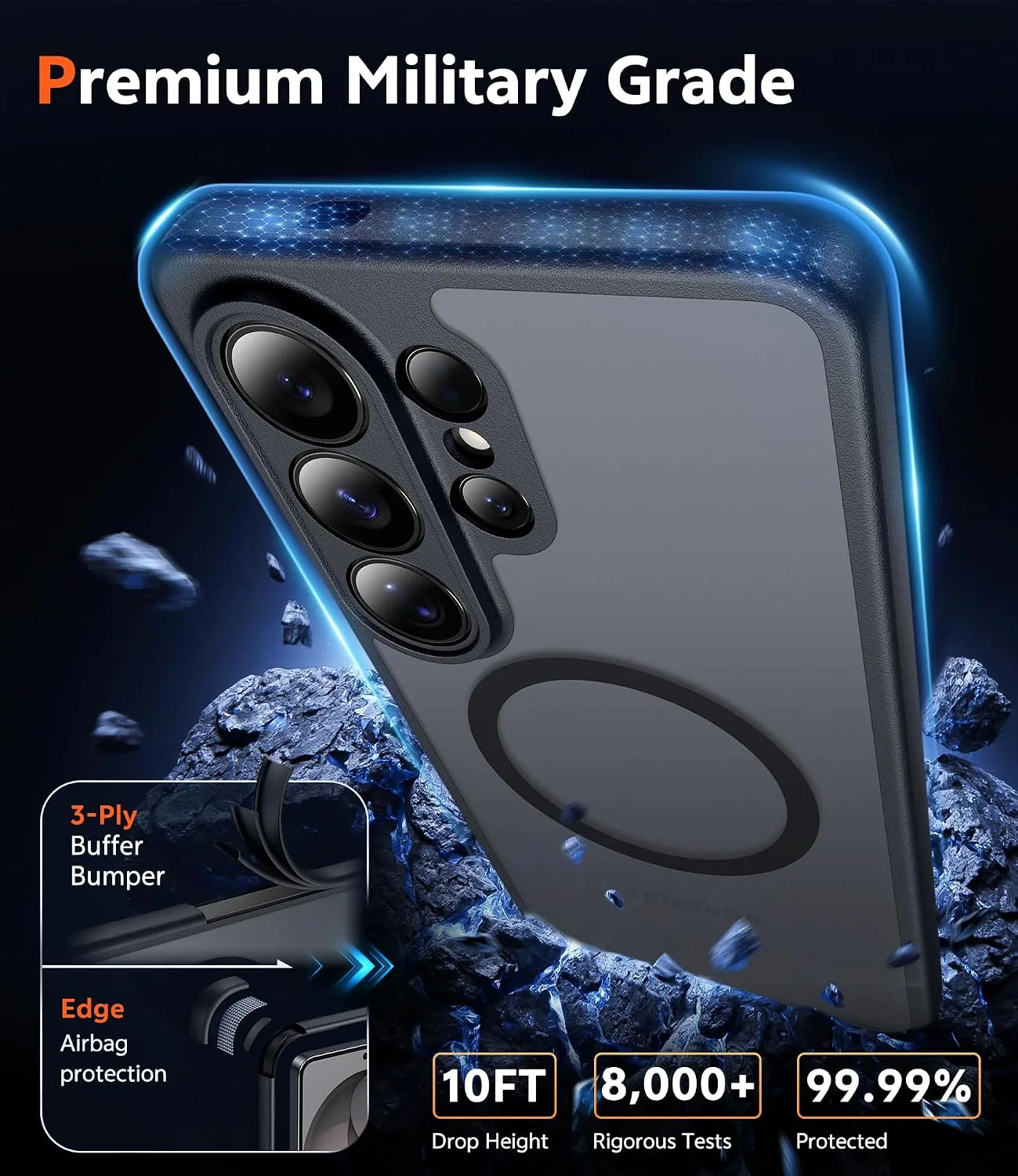 FNTCASE for Samsung Galaxy S26-Ultra Case Matte Compatible with Magsafe
