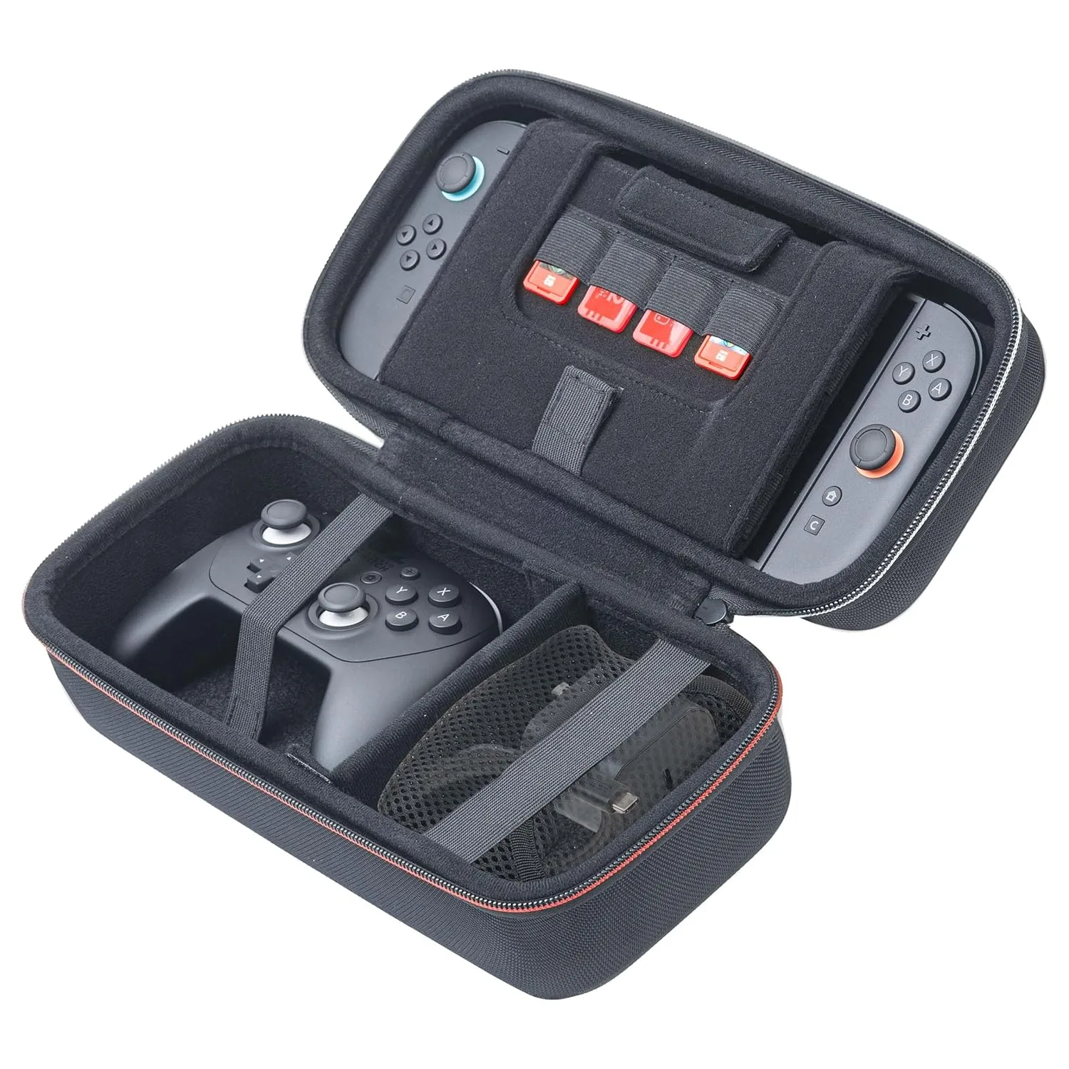 Game Traveler Deluxe Licensed Travel Case for Nintendo Switch, Nintendo Switch 2, OLED, Black Medium - R.D.S. INDUSTRIES, INC. (NS230)