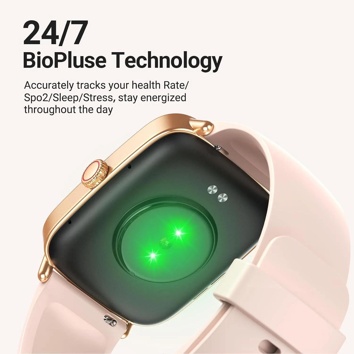 Smart Watches for Women (2 Bands), 1.85" HD Smartwatch for Android iPhone Samsung, Bluetooth Calls, Heart Rate SpO2 Sleep Monitor, 120+ Sport Modes, IP68 Waterproof, 7-Day Battery