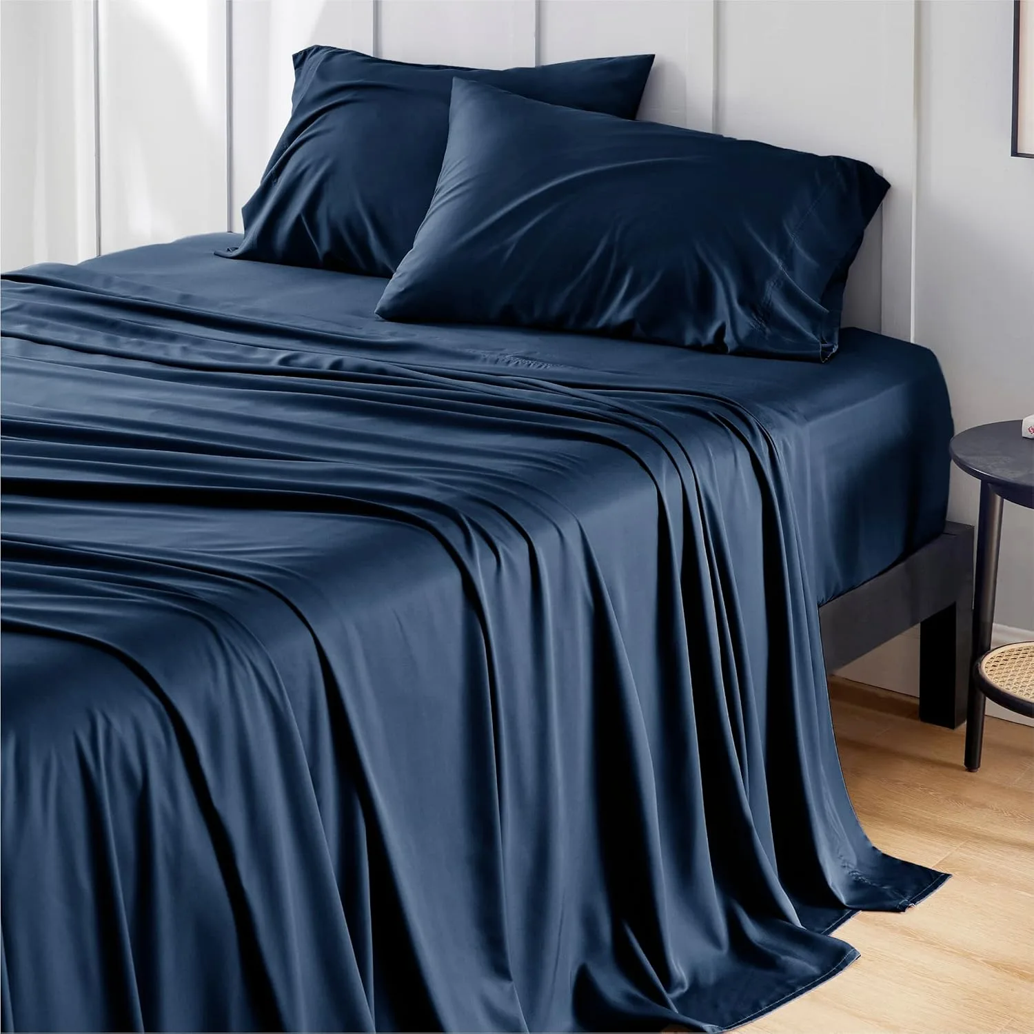 Bedsure PureWoven 100% Rayon Derived from Bamboo, Full Size Sheets, 4 PCS