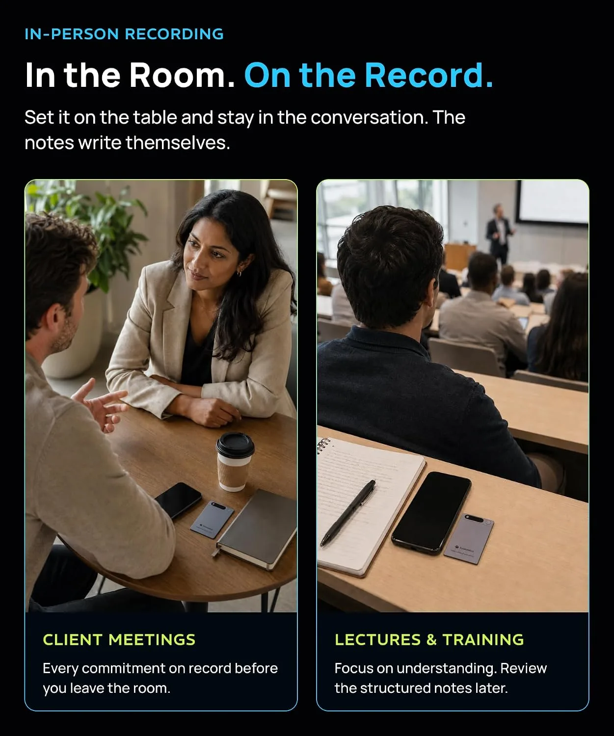 AI Voice Recorder, Note Taker for Meetings, Unlimited Transcription