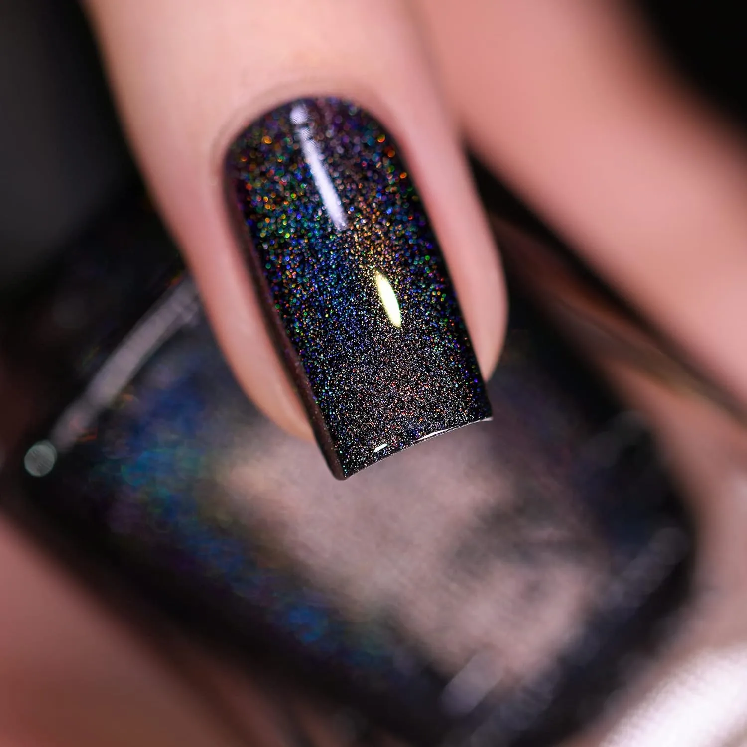 ILNP Black Magic - Deep Black Holographic Nail Polish