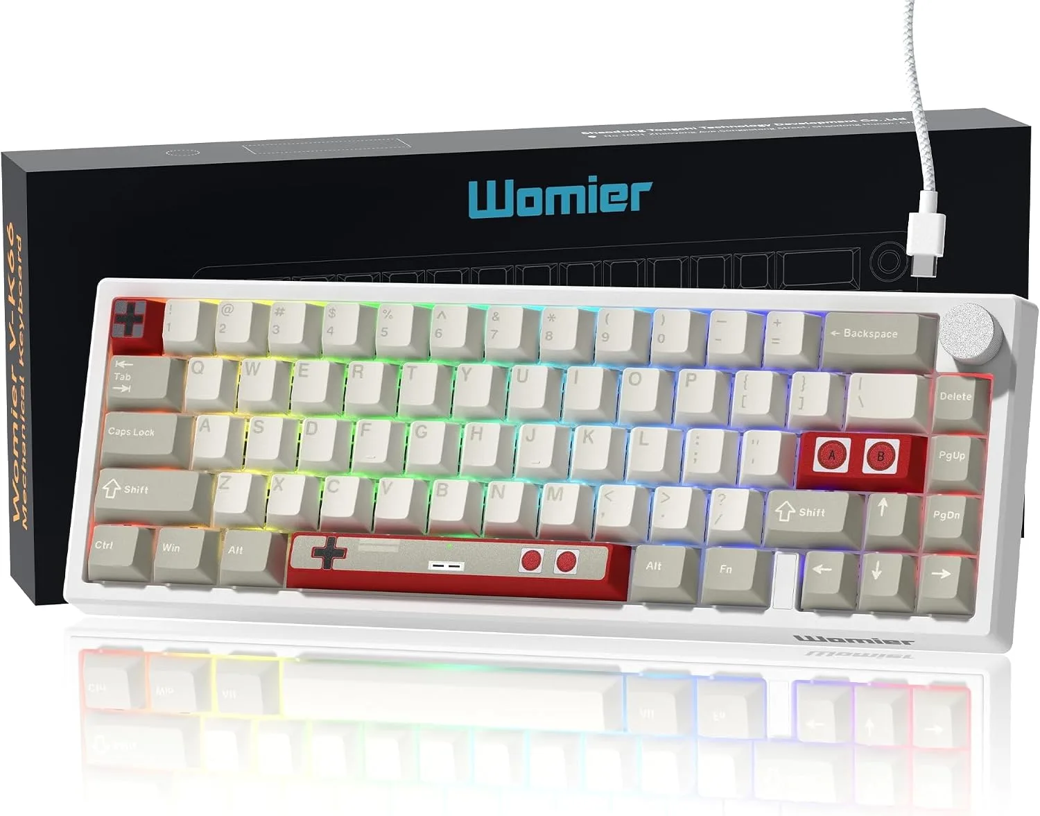 Womier VK66 PRO 60% Mechanical Keyboard, Wired PC Gaming Keyboard