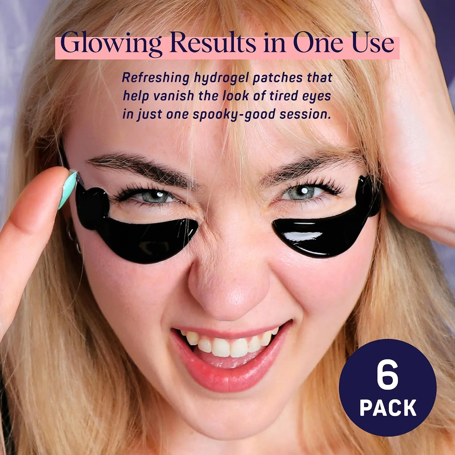 SpaLife Cat Smoothing Korean Eye Patches | Halloween Gifts For Girlfriend | Eye Patches for Puffy Eyes and Dark Circles | Gothic Cat Gifts & Adult Boo Basket Stuffers for Women | Pack of 6 Pairs