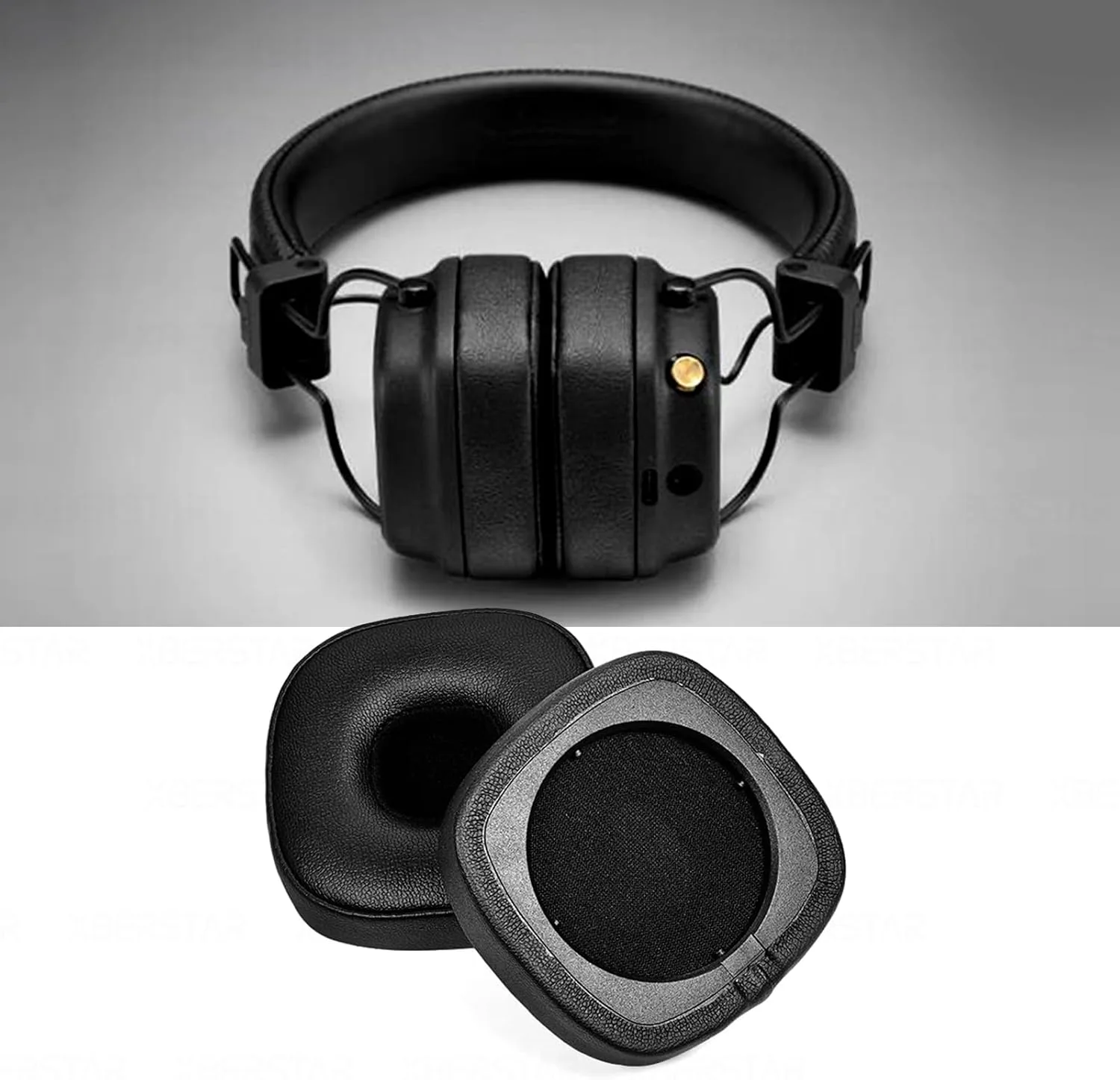 Ear Pads for Marshall Major V Major 5 Headphones Replacement Earpads Headband Cushions (Black Earpads)