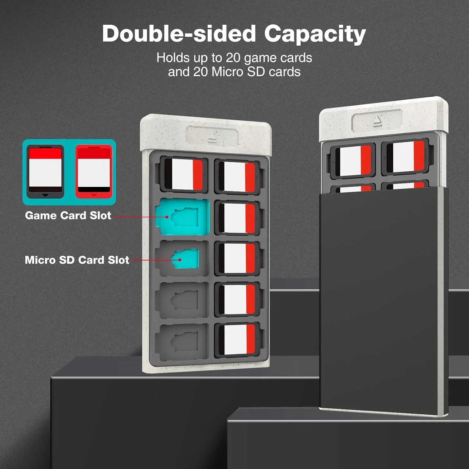 HEIYING Switch Game Case with 40 Precise Slots for Switch 2 / Micro SD Card