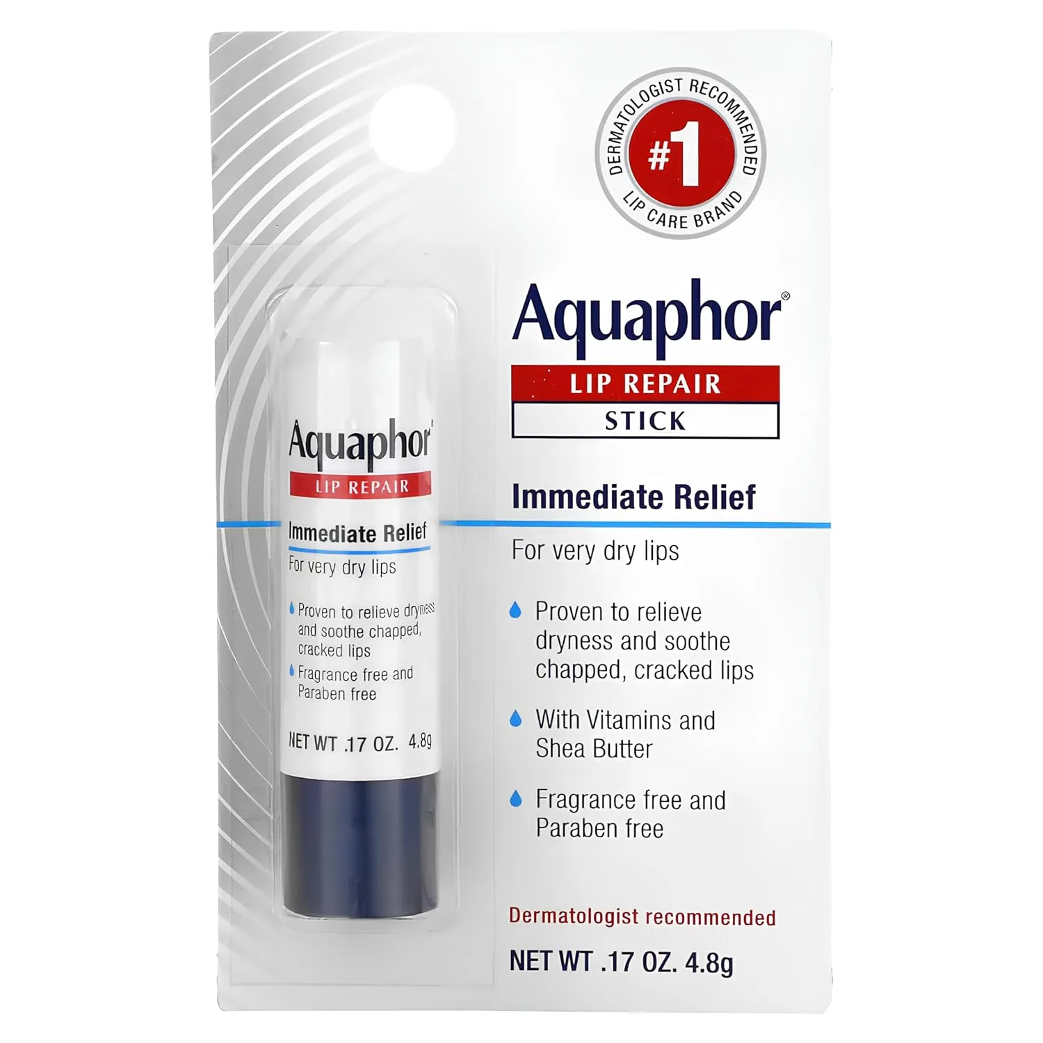 Aquaphor Lip Repair Stick 0.17 Ounce (6 Pack) Display