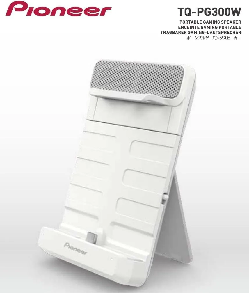 Pioneer Gaming Speaker for Switch / PIMAX - White, Speaker SOUND TECTOR USB Type-C Portable Lightweight Surround Stand for Switch / PIMAX. TQ-PG300W