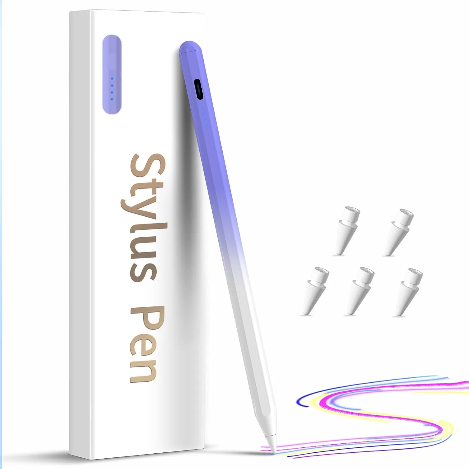 Stylus Pen for iPad 2018-2026, Fast Charge iPad Stylus, Palm Rejection