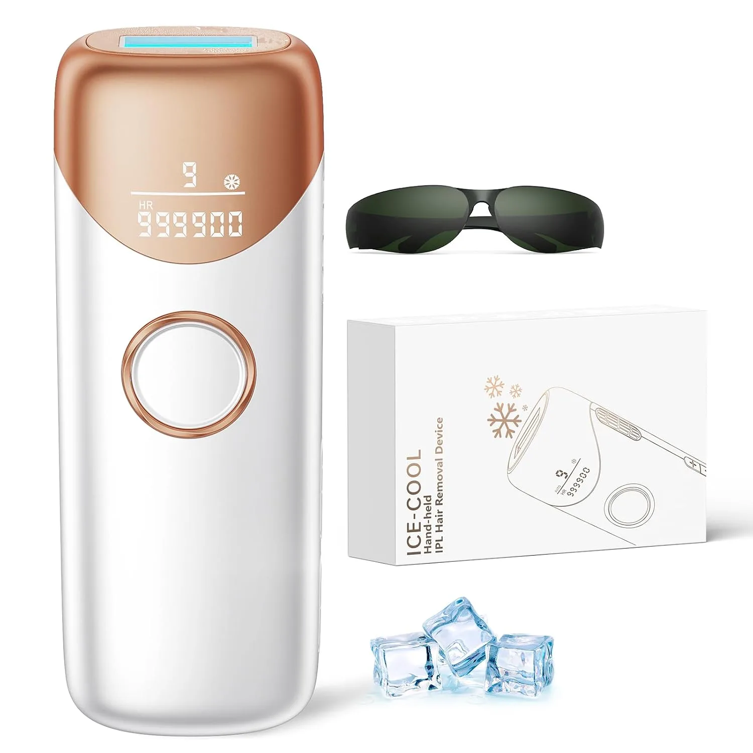 Ubroo Laser Hair Removal for Women, Visible Results in 2 Sessions (Gold)