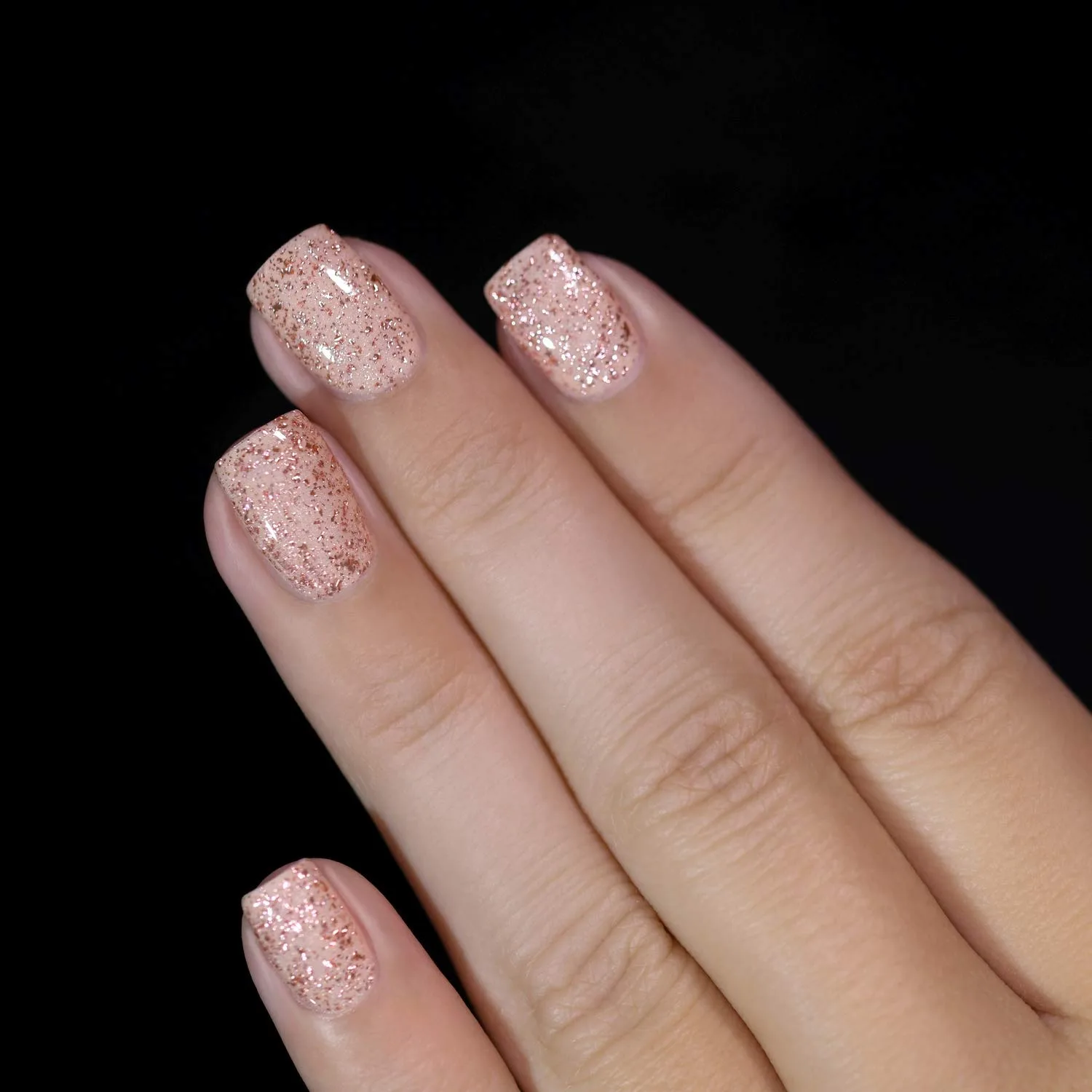 ILNP Empress - Sea Pink Metallic Nail Polish Topper, Rosy Flakes, Chip Resistant, Non-Toxic, Vegan, Cruelty Free