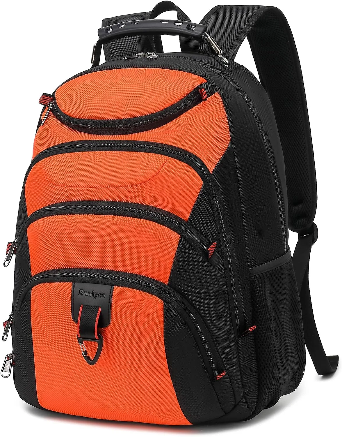 Boavan Laptop Backpack for men, 15.6 inch Laptop Bag with USB Port, Waterproof Travel Work Backpack Purse, Anti-Theft Teacher Nurse Doctor Casual Bookbags Office Business backpack，Orange Black
