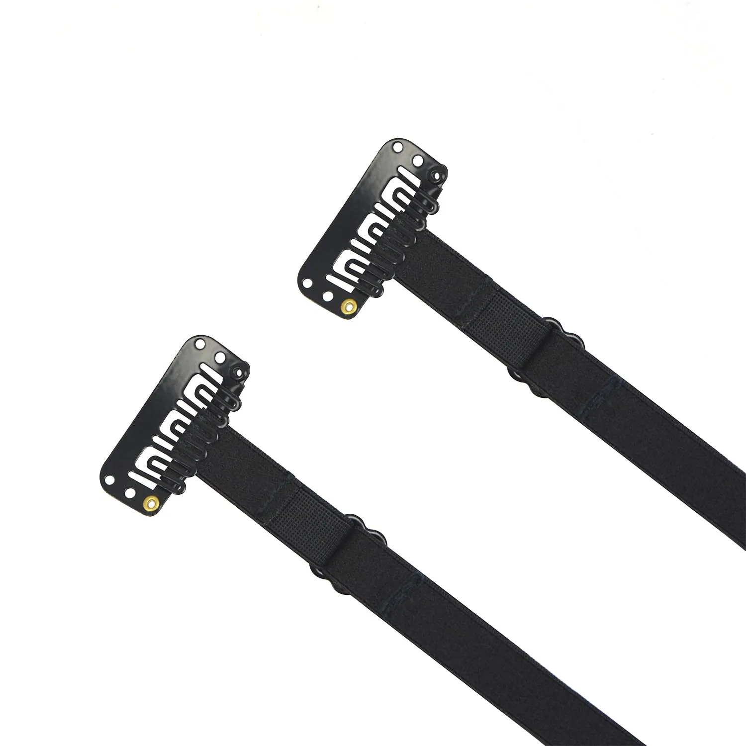 4 Pcs Facelift Bands with Clips Invisible Face Stretching Lifting Strap Adjustable Elastic Band Face Slimming Band (24cm Black Single Bands)