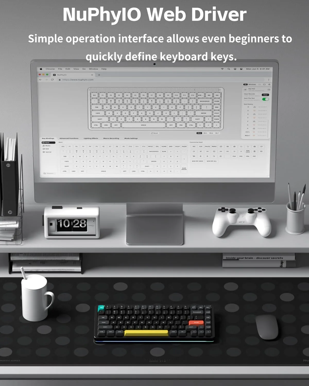 NuPhy Halo V2 IO Wireless Mechanical Keyboard with PBT Keycaps,Hot Swappable Custom Gaming Keyboard,Aluminum Alloy Frame,RGB Backlit,Gasket Structure,BT5.0/USB-C/2.4GHz Low Latency Office Keyboards