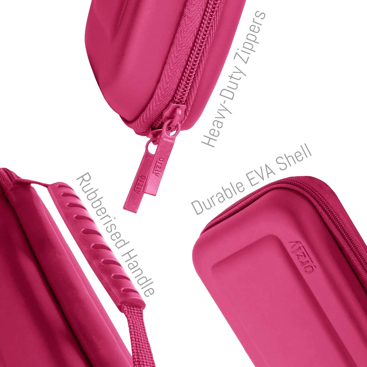 Orzly Carry Case for Nintendo Switch Lite - Portable Travel Carry Case with storage for Switch Lite Games & Accessories [Pink]