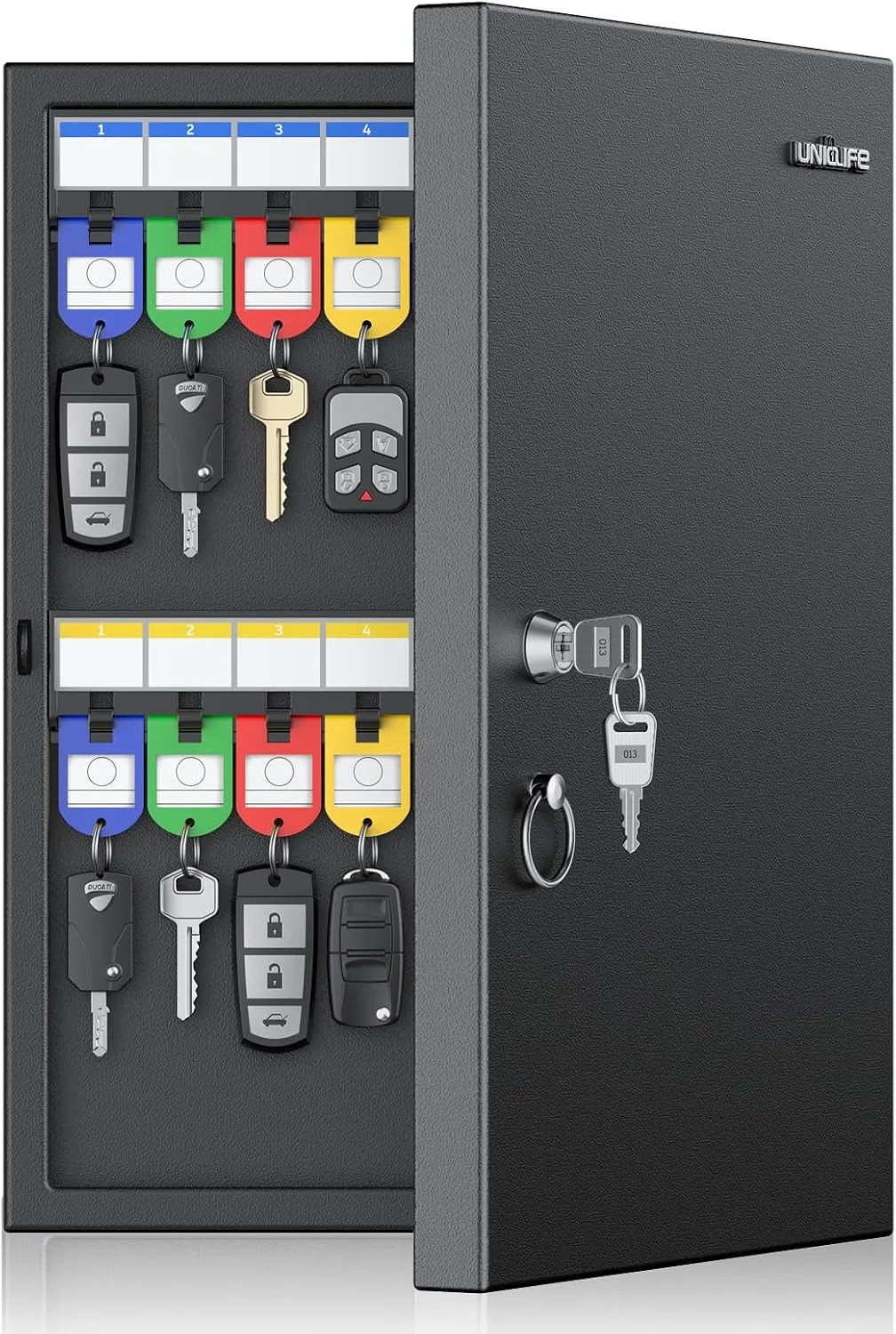 Uniclife 32 Position Key Lock Box, Wall Mount Security Key Cabinet, Black