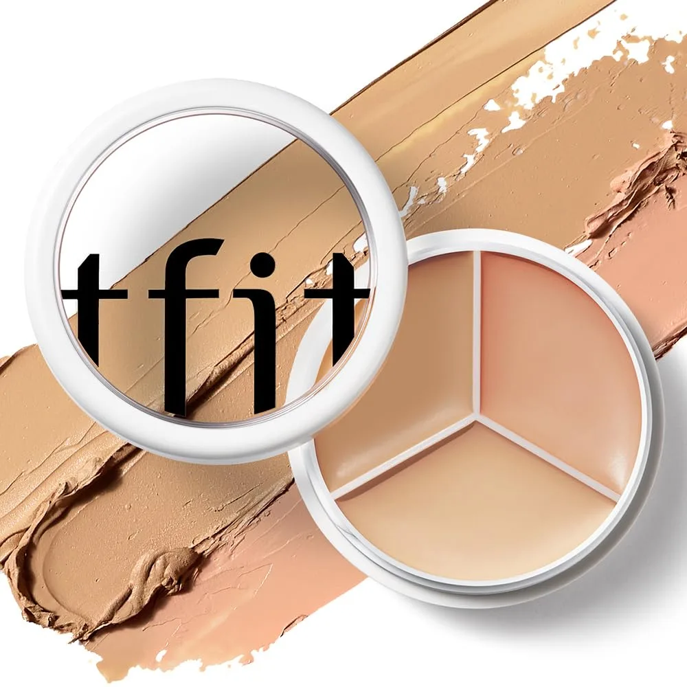 TFIT 3 Color Concealer Cream Palette Full Coverage 0.52 Ounce 02 Warm