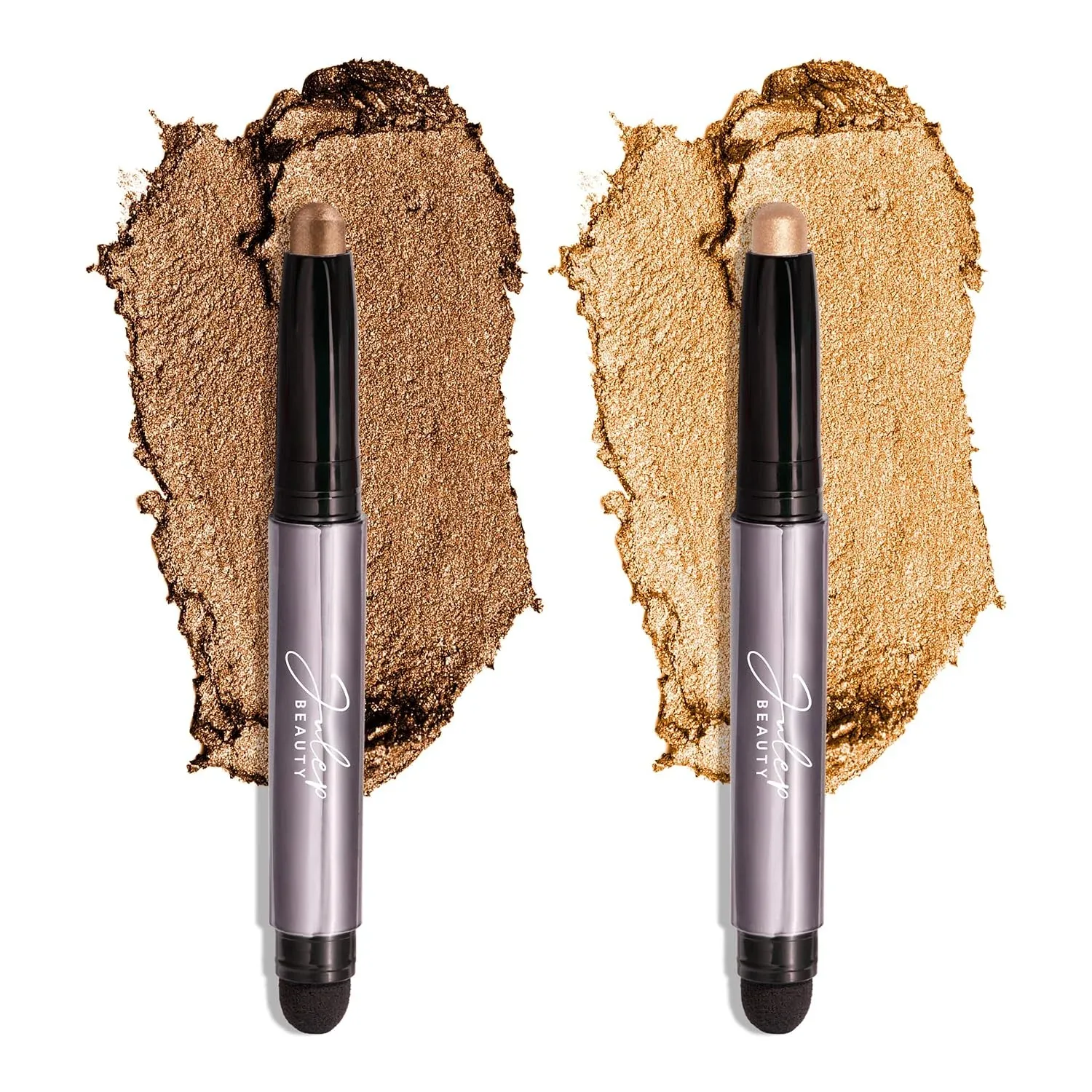 Sombra de Ojos Julep Eyeshadow 101 Crème-to-Powder Stick Duo Bronce y Oro Cálido Shimmer