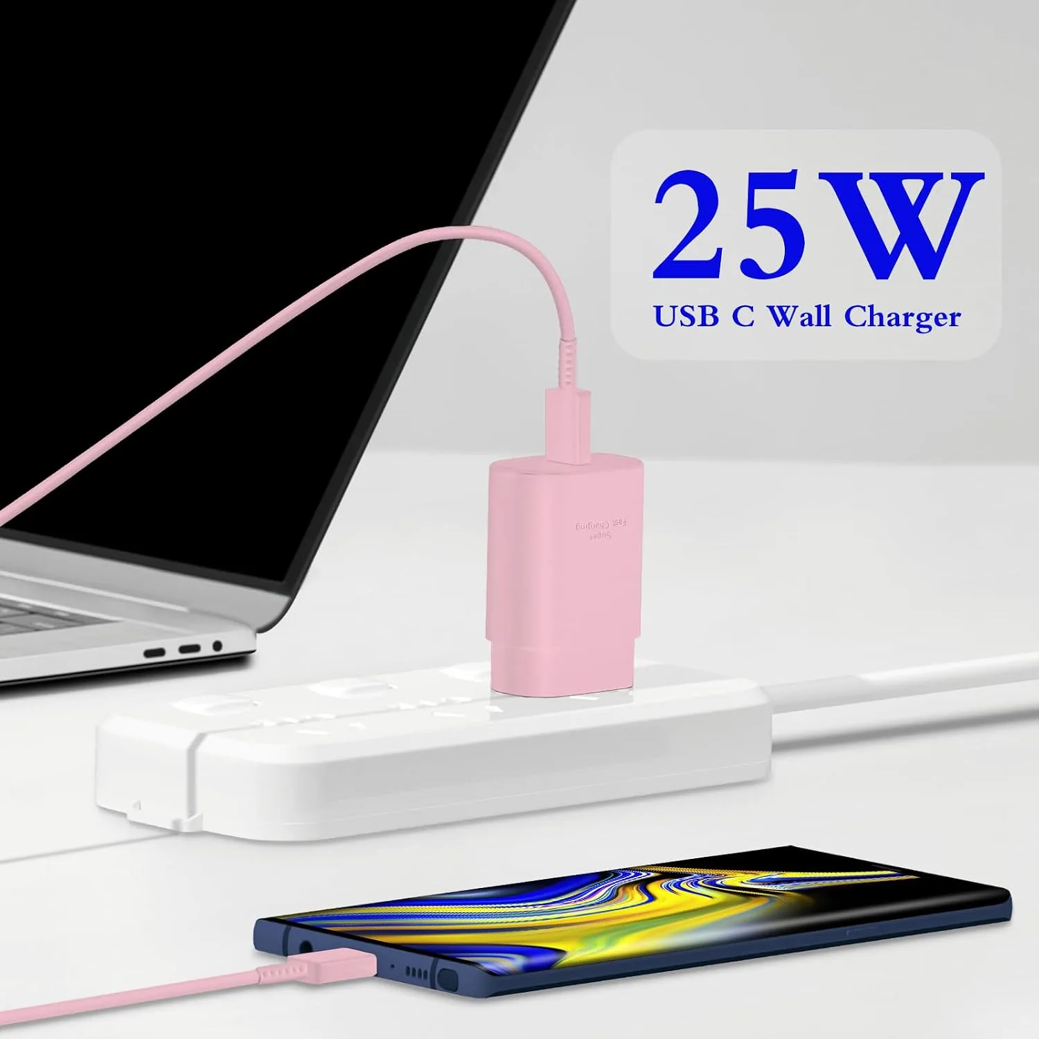 Type C Charger Fast Charging 2-Pack 25W Long 6FT USB C Cable