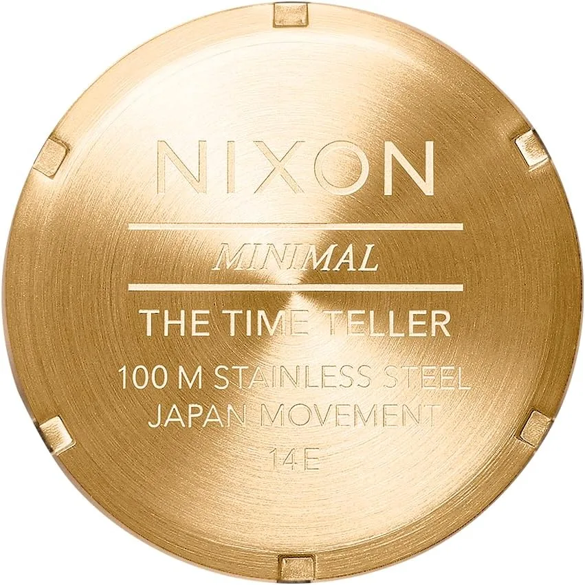 NIXON Time Teller A045 - 100m Water Resistant Men's Analog Fashion Watch (37mm Watch Face, 19.5mm-18mm Stainless Steel Band)