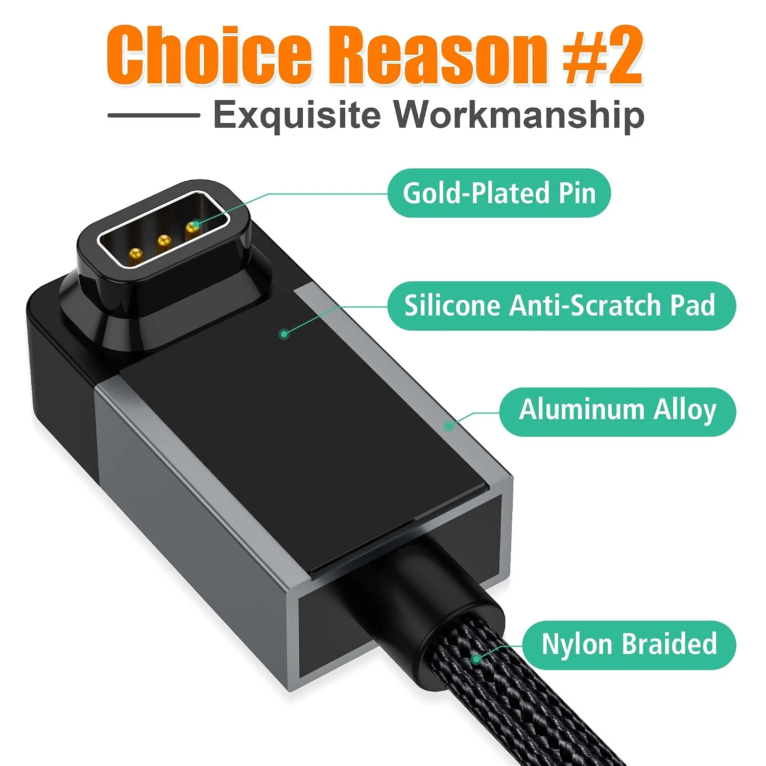 AGVEE 3.3ft Charger for Coros Smartwatch, L-Shape Right Angle