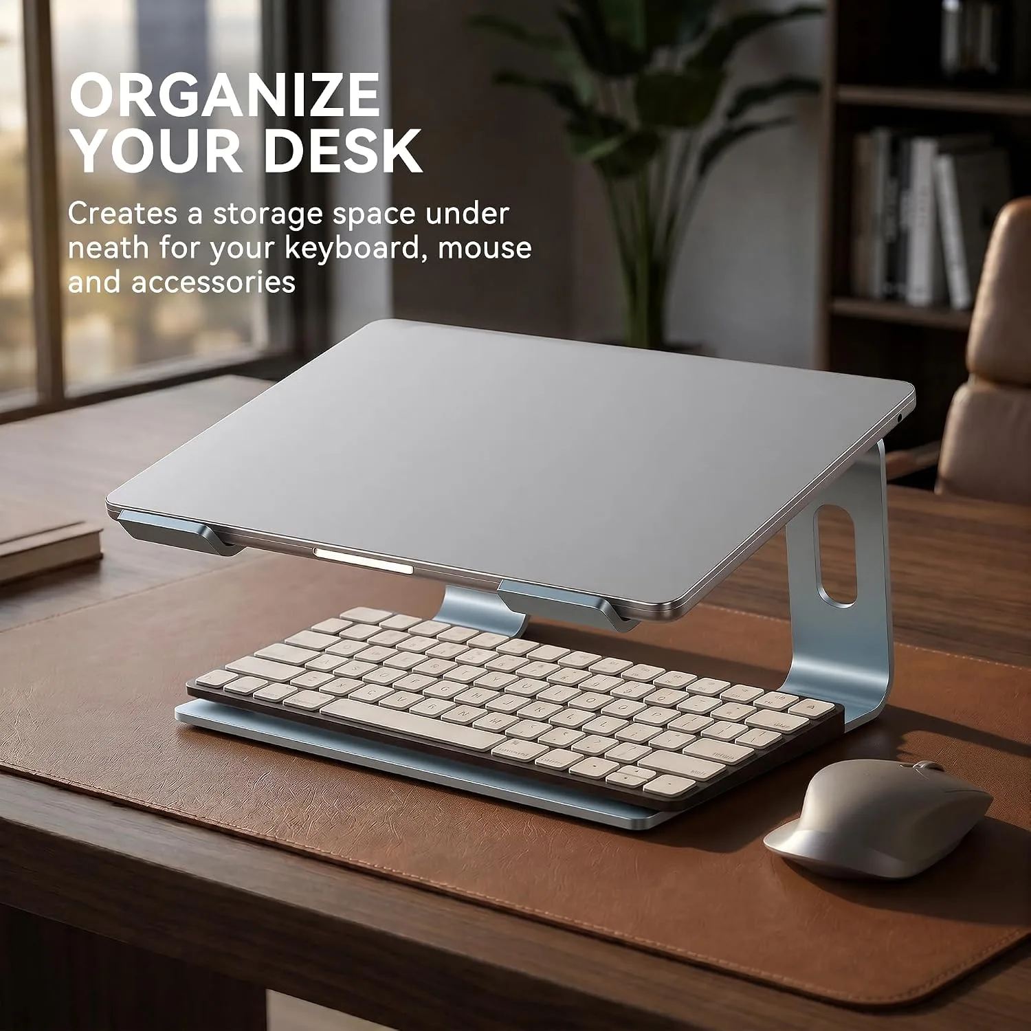 SOUNDANCE Laptop Stand, Aluminum Ergonomic Desk Riser, 10-15.6", Aquamarine