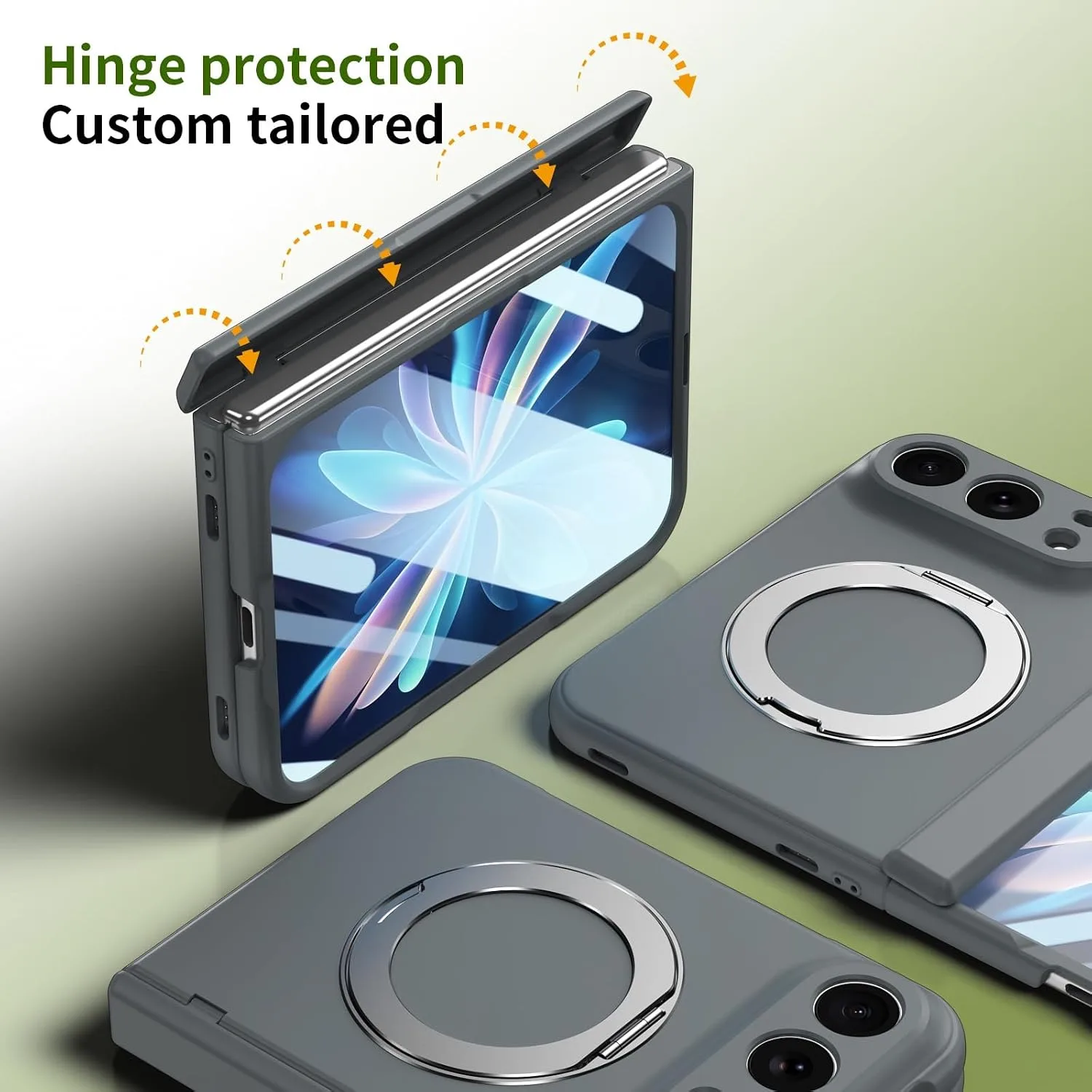 for iPhone Duo Case with Hinge Protection, Gray
