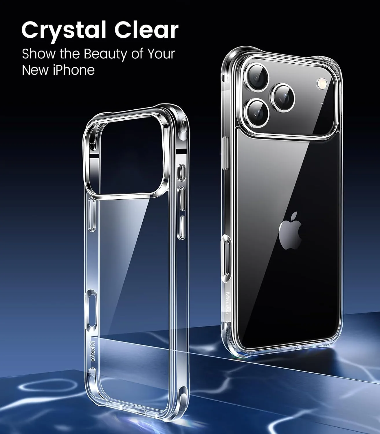 Mkeke for iPhone 18 Pro Case Clear [Not-Yellowing]