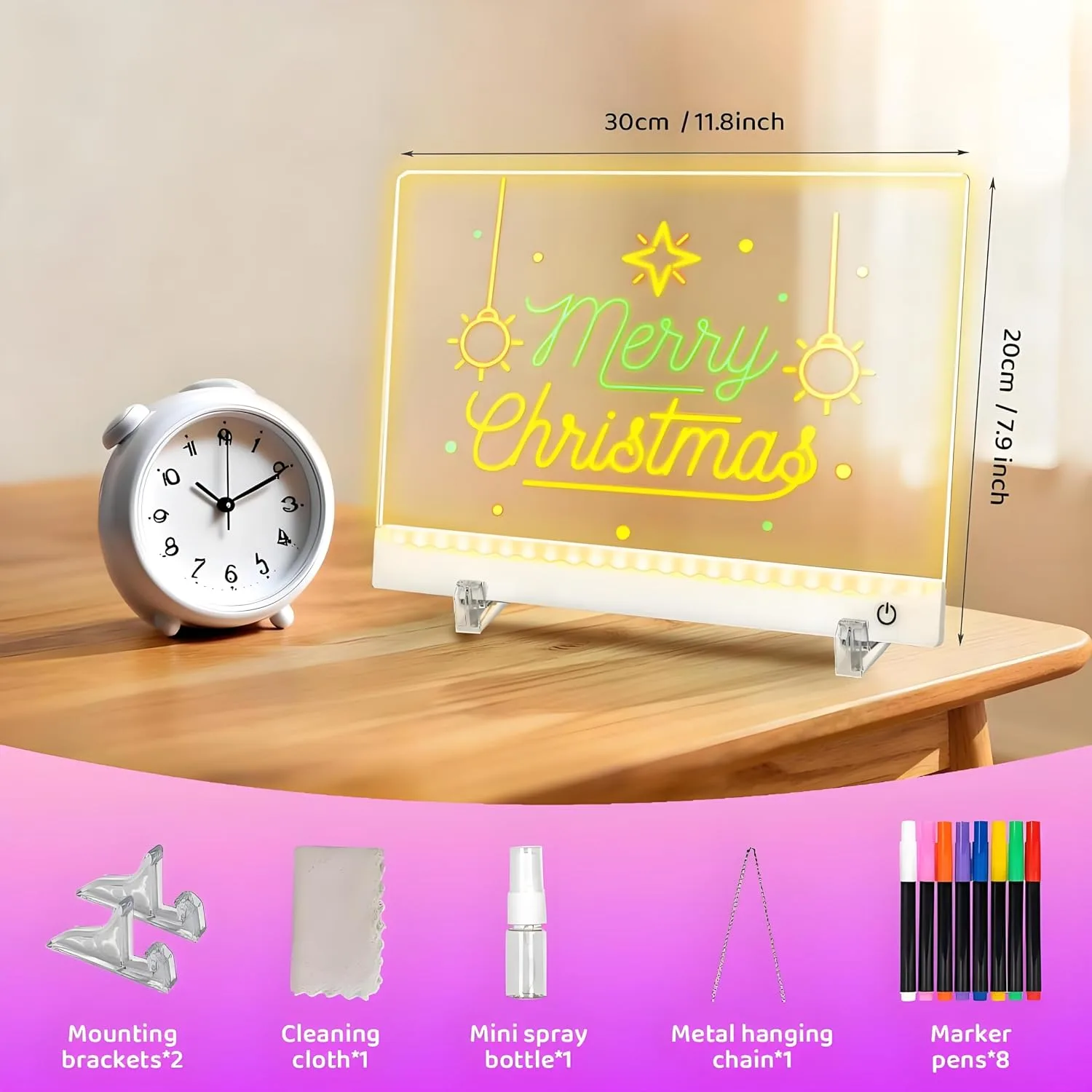 Rechargeable LED Drawing Board for Kids, 11.8 x 7.9in Drawing Tablet
